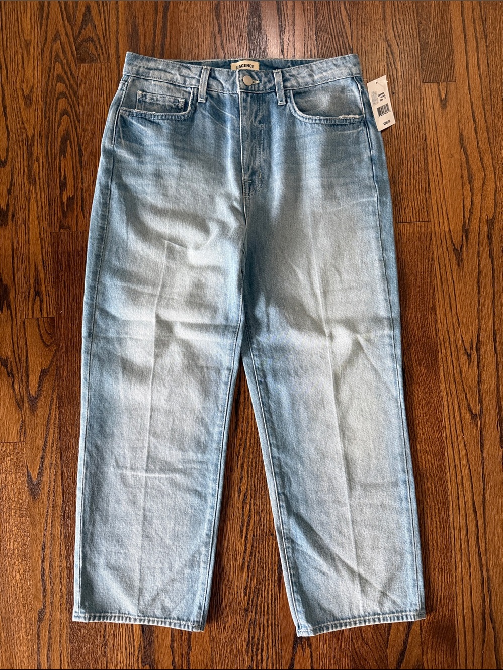 B42 L'AGENCE Women’s 27 Light Wash Wide-Leg Jeans